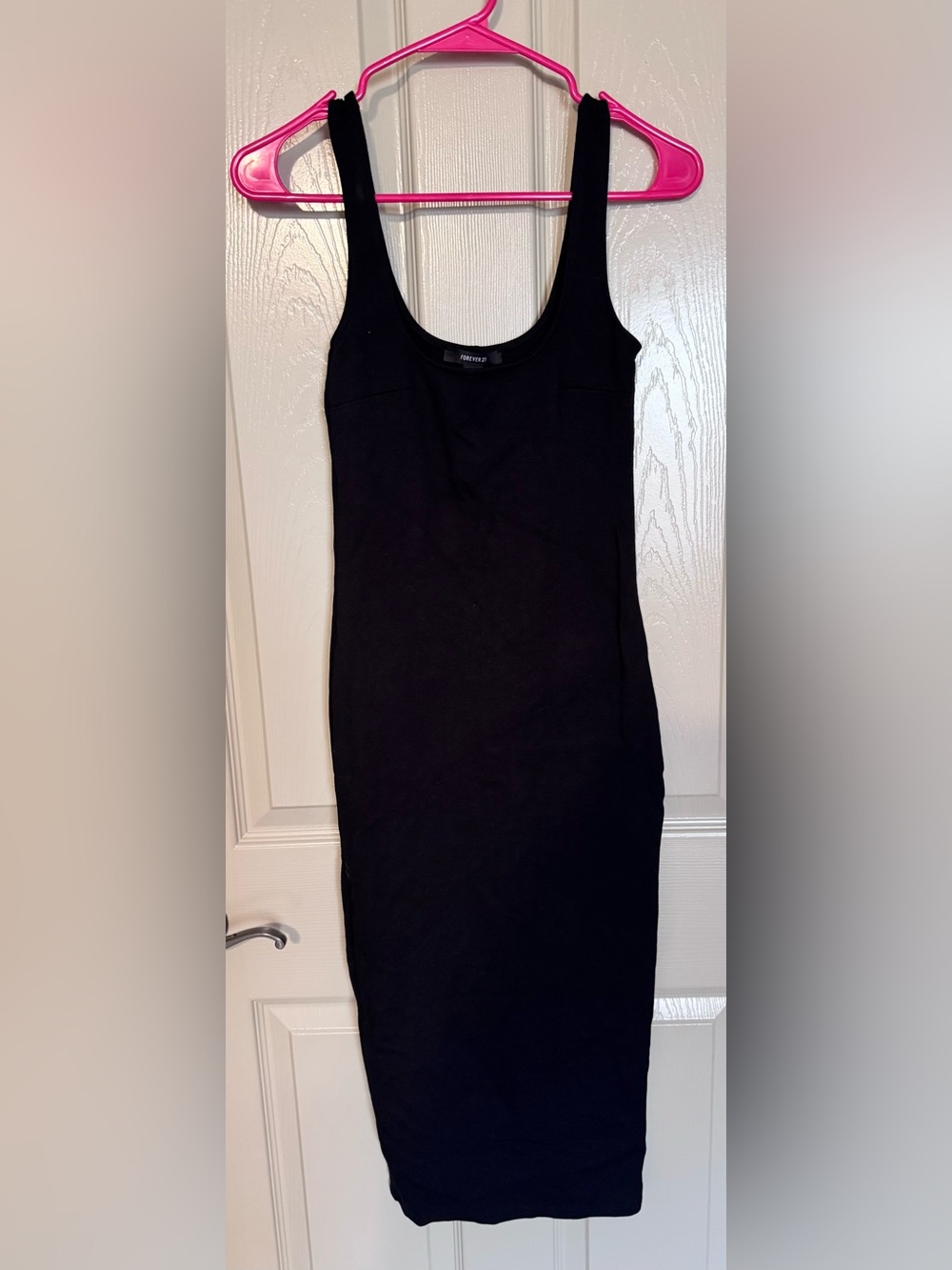 Forever 21 Black Sleeveless Midi Tank Dress
